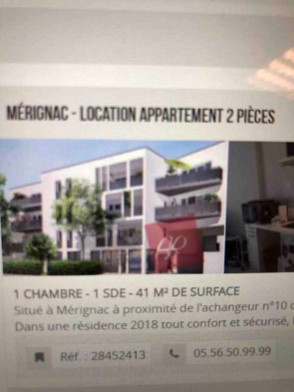 Louer un appartement type T2 dans une résidence neuve, avec cuisine équipée et parking dans Bordeaux ou ville proche Bordeaux