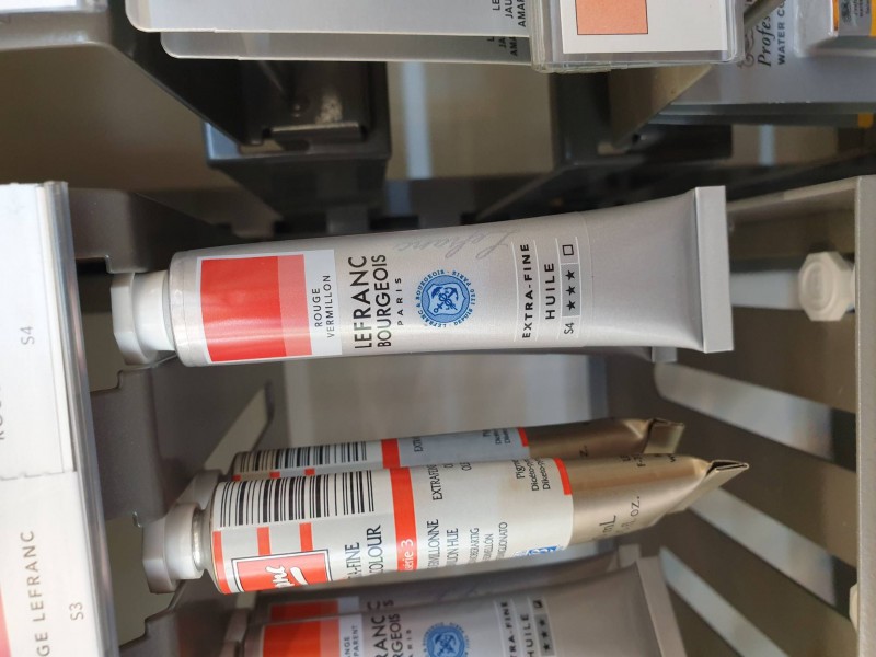 achat de peinture de papeterie Lefranc et bourgeois toutes couleurs sur Paris 13 quartier de la butte aux cailles.