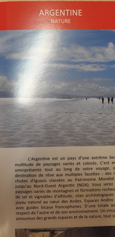 Nord espace vous propose depuis 30 ans des voyages organisés sur l'Argentine all inclusive depuis paris