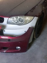 Réparation carrosserie d'un pare-choc avant sur BM à Miramas